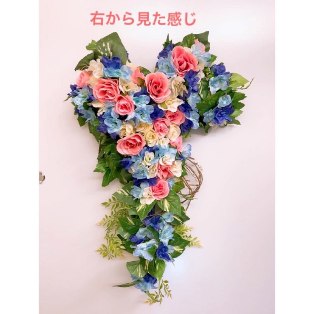 Paypayフリマ ウェルカムリース マリンブルーの花 ゴージャスにたっぷりと花を使いました Paypayフリマ ウェルカムリース マリンブルーの花 ゴージャスにたっぷりと花を使いました