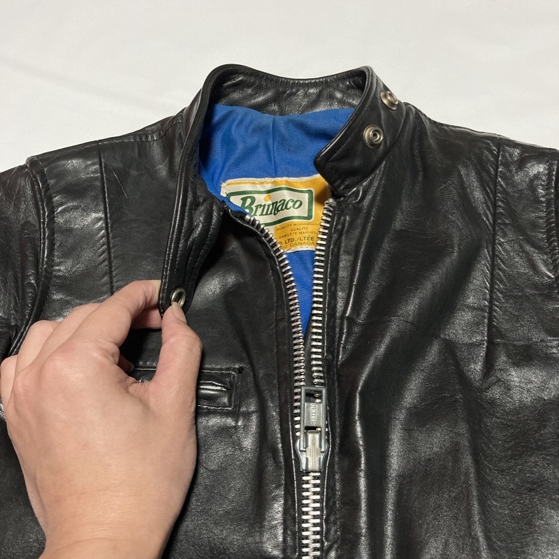 希少✨70s Brimaco カナダ製 ヴィンテージ ライダースジャケット 38 Yahoo!オークション - Brimaco 70'sカナダ製ヴィンテージ レザー