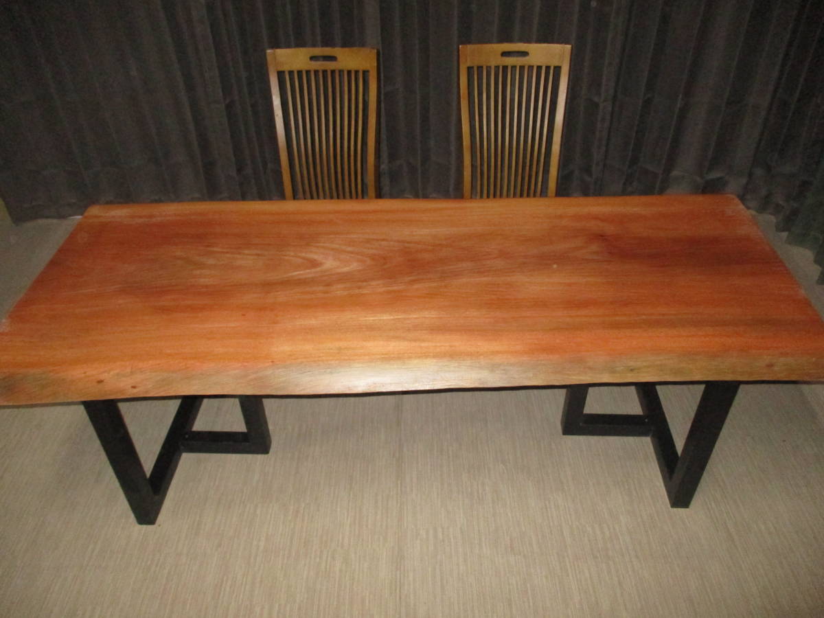 X072■　アフリカングリーンハート　豪華　　テーブル　板　　ローテーブル 　ダイニング　 カウンター　 座卓 天板 　無垢　一枚板