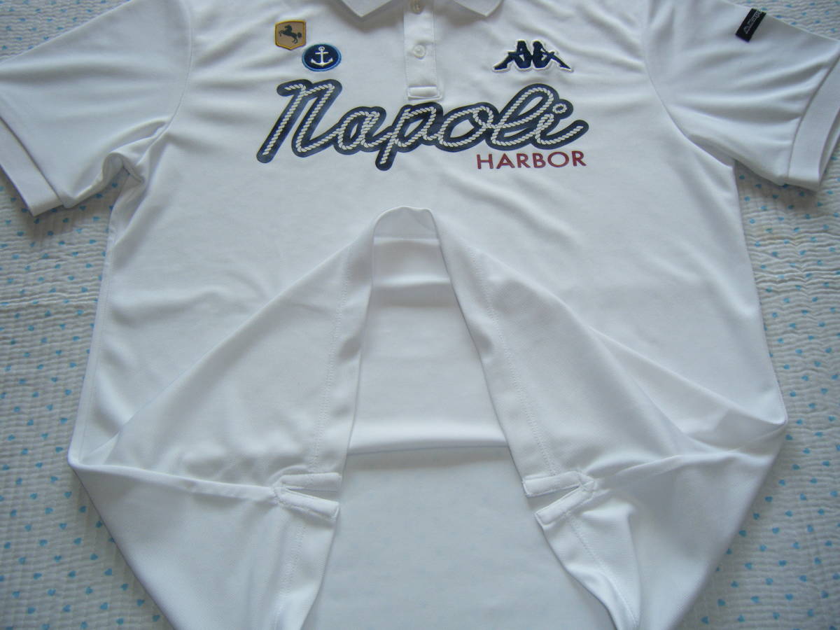 カッパ　kappa　napoli HARBOR　ゴルフ用高機能/涼感ポロシャツ　白色　サイズ M　軽量/吸水速乾/接触冷感/抗菌消臭/UV機能　定価 9,350円_画像4