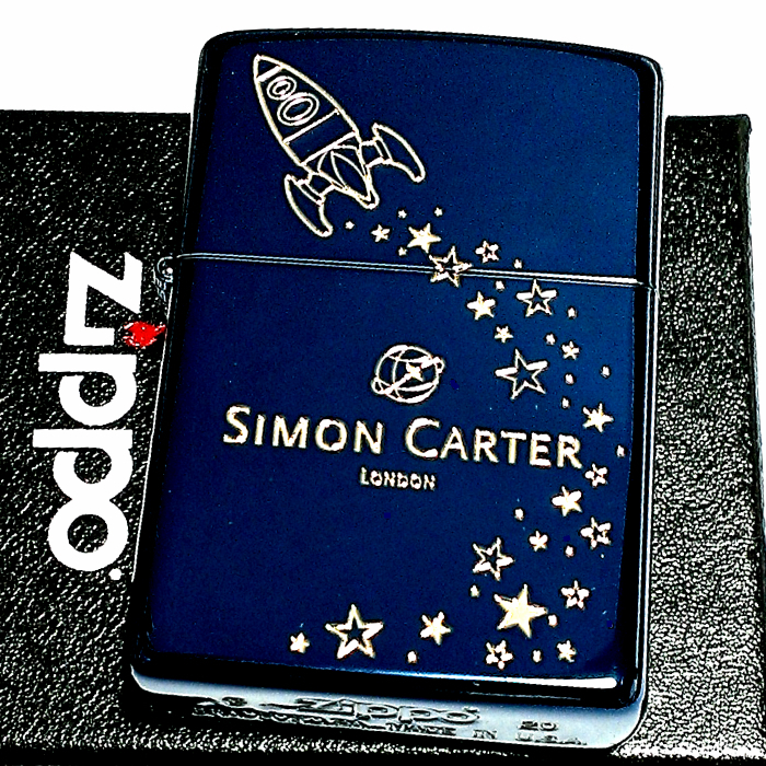 大幅値下げ Zippo サイモンカーター ジッポ ライター ロケット 可愛い イオンブルー 金差し 彫刻 女性 レディース かわいい おしゃれ プレゼント 公式オンラインショップ Www Coldwellbankersamara Com