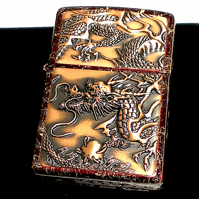 ジッポ ライター ライズメタル ZIPPO 赤龍 金乱糸 赤 金 伝統工芸 本漆