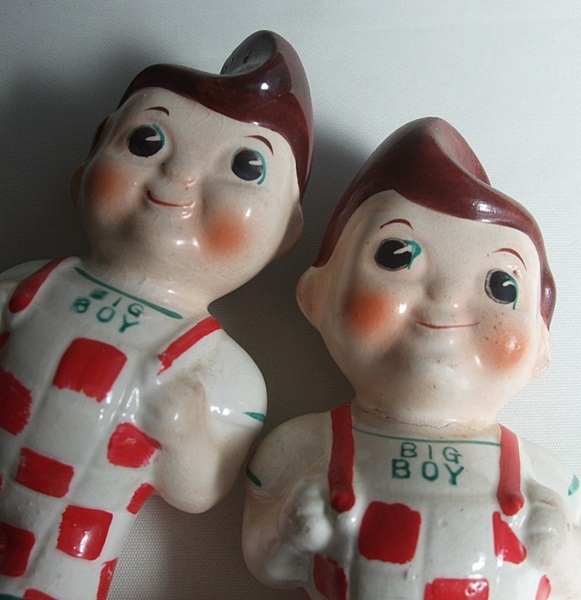 VINTAGE 1950s BOBS ボブズ BIG BOY ビッグボーイ ソルト＆ペッパー 人形 置物 難あり品 ビンテージ アメリカ企業物