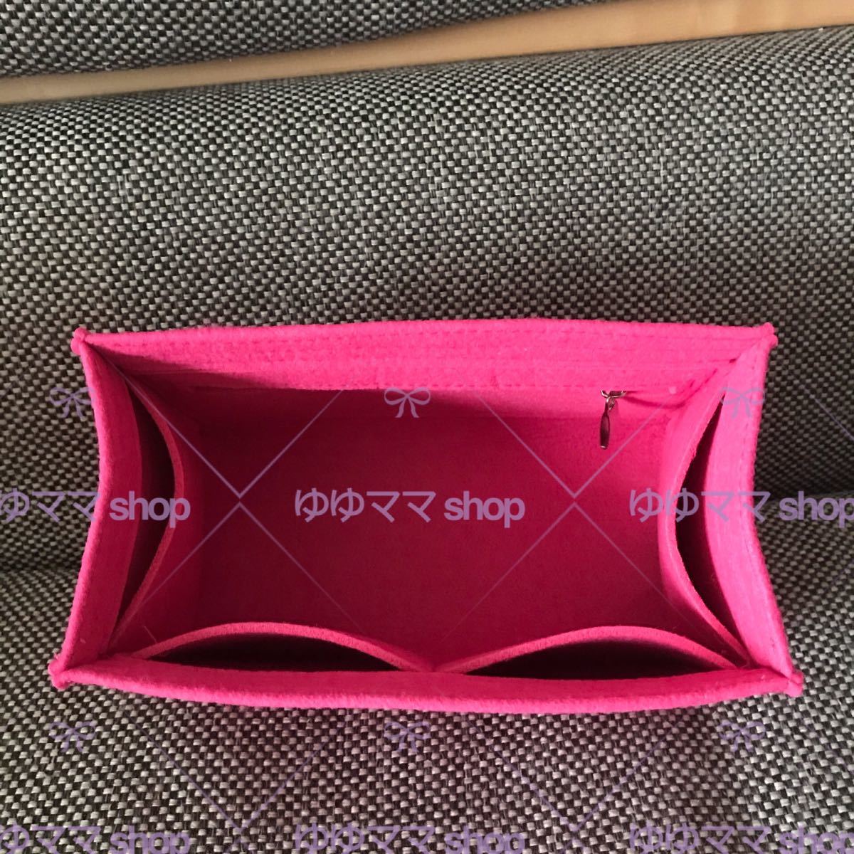 新品バッグインバッグ インナーバッグ 濃いピンク色 25cm用