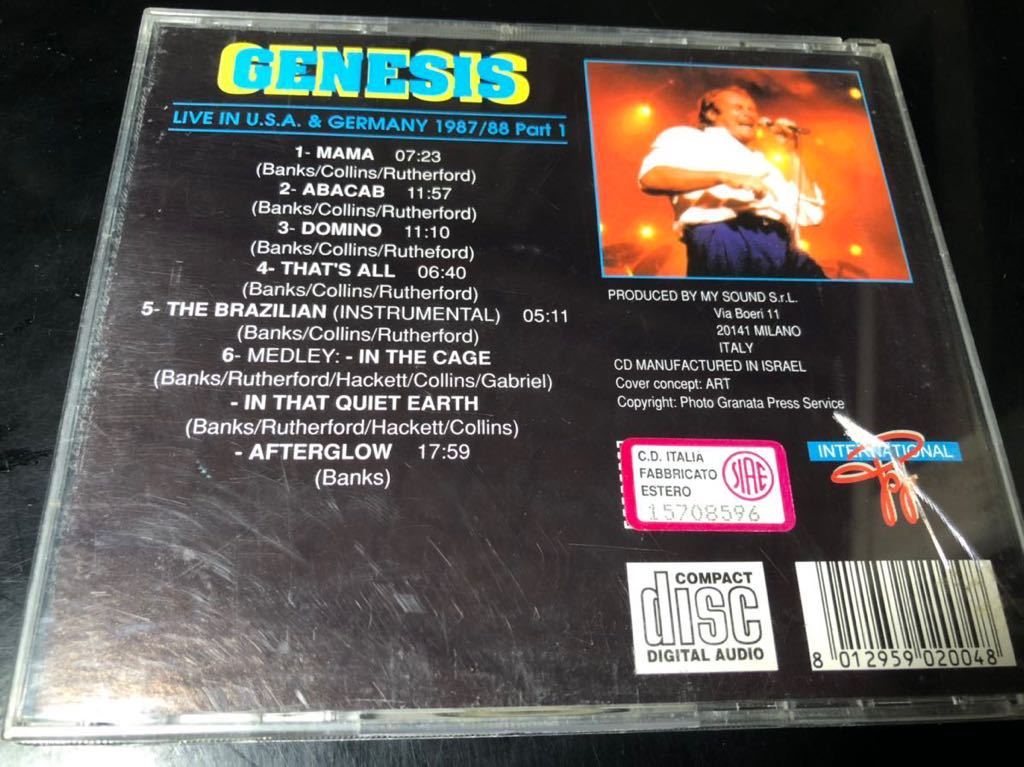 [ включая доставку ] GENESIS | LIVE IN U.S.A. & GERMANY 1987/88 PART1