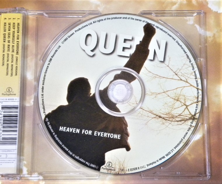 ★ 送料無料 !!! ★ レア品 ★ 12cm CD, Single ★ HEAVEN FOR EVERYRYONE ＋ REMASTER 3 曲 / QUEEN ★ MADE IN HOLLAND ★ 1995年 ★ 