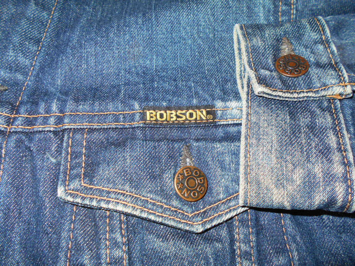 １９６０年代製 BOBSON ボブソン 天然藍染め ジージャン ビンテージ 昭和レトロ INDIGO WOODSTOCK HIPPIE BEATNIK VINTAGE ANTIQUES JEANS_画像2