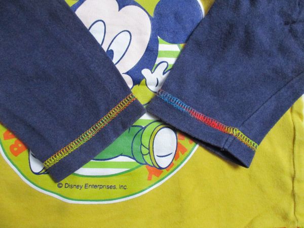 BA688【Disney】ミッキィーマウス　プリント　長袖　Ｔシャツ　男児　濃青・黄　80_画像5