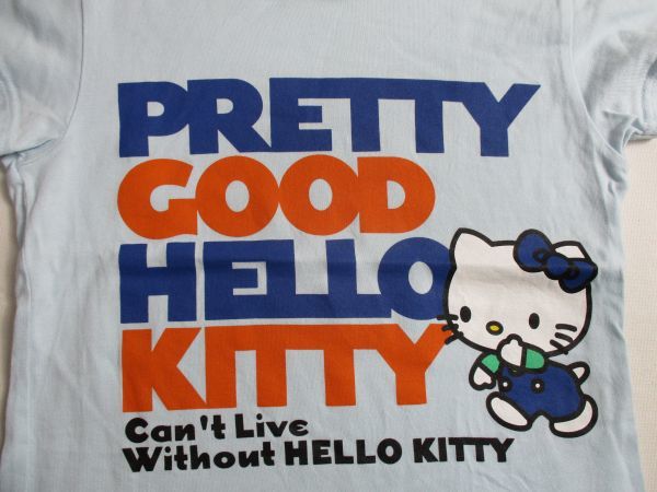 BA873【HELLO KITTY】ハローキティー　プリント　半袖　Ｔシャツ　男児　淡青　130_画像2