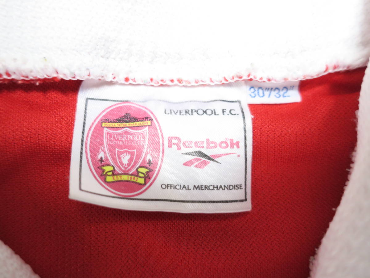 リバプール 97-98 ホーム ユニフォーム ジュニア 140-150cm リーボック Reebok Liverpool リウ゛ァプール サッカー シャツの画像3