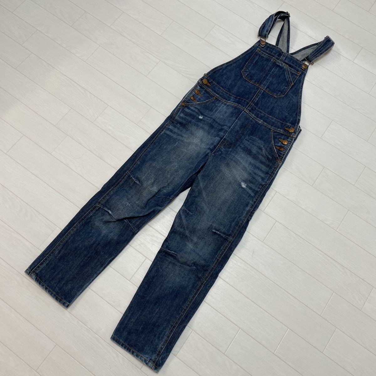 H&M H and M Kids девочка комбинезон Denim комбинезон авария Denim размер 128 прекрасный товар 