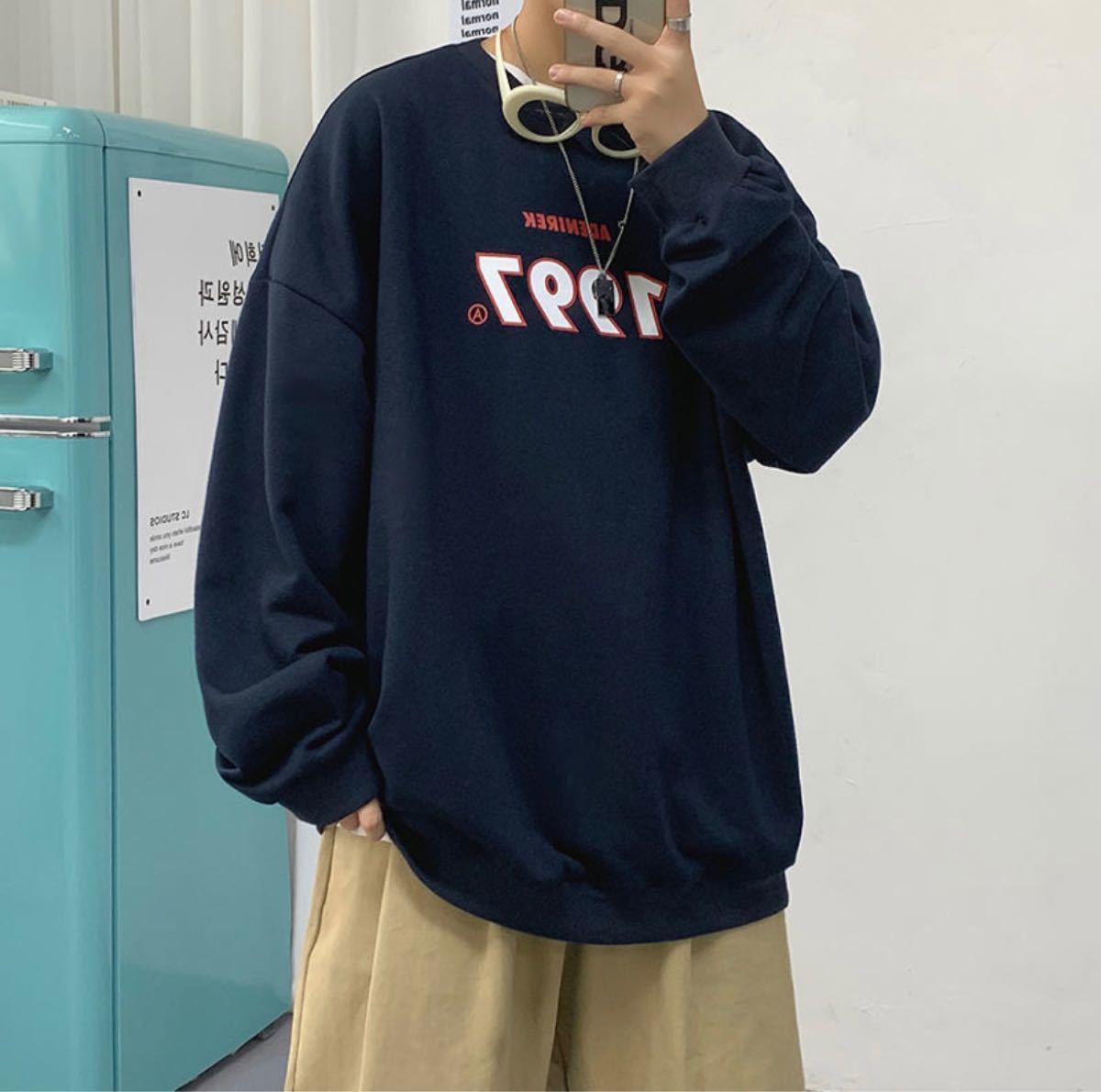 【1/14のみ値下げ】ネイビー オーバーサイズ スウェット ネイビー スウェット トレーナー オーバーサイズ XL|Yahoo