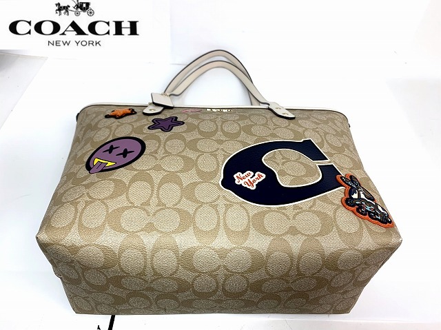 極美品 送料無料 コーチ COACH ヴァーシティ パッチワーク 極美品 送料無料 コーチ COACH ヴァーシティ パッチワーク