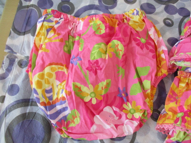 *PLACE девочка . цветок животное рисунок розовый цвет верх и низ в комплекте 6-9 месяцев 