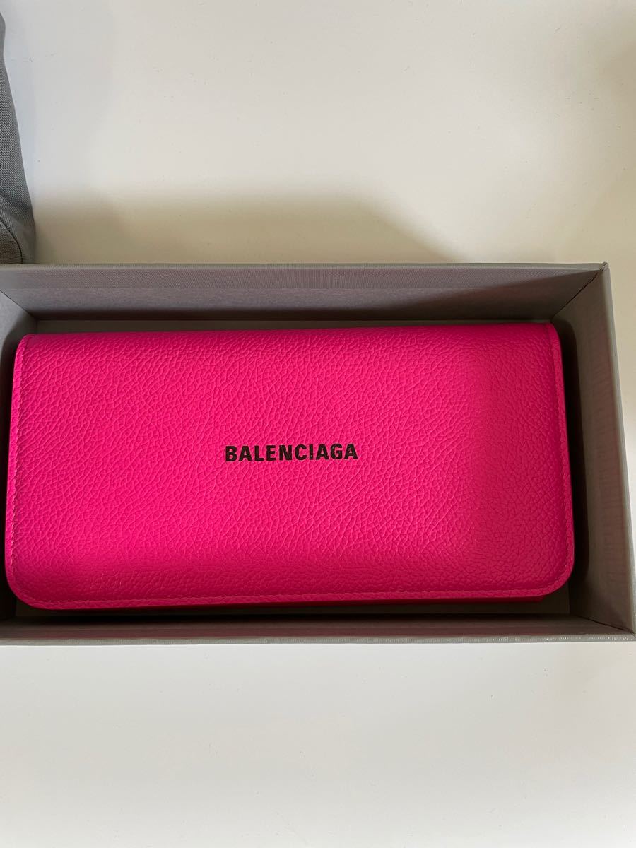新品】正規品 Balenciaga バレンシアガ 長財布 ピンク 財布