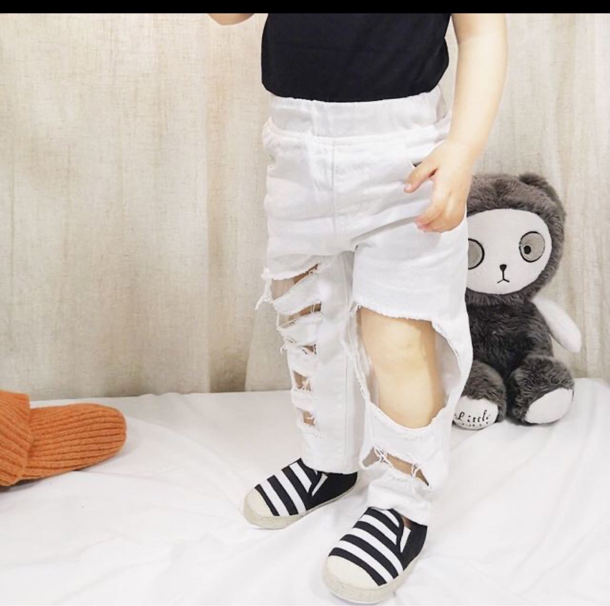 Paypayフリマ 新品 キッズ スーパークラッシュデニム 白 インポート 韓国 おしゃれ 可愛い Paypayフリマ 新品 キッズ スーパークラッシュデニム 白 インポート 韓国 おしゃれ 可愛い