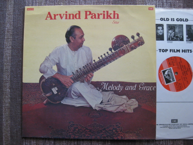 ☆Arvind Parikh アルヴィンド・パリーク♪Melody and Grace 魅惑のシタール☆Sitar☆来日公演時の冊子付き☆India orig盤LP☆_画像1