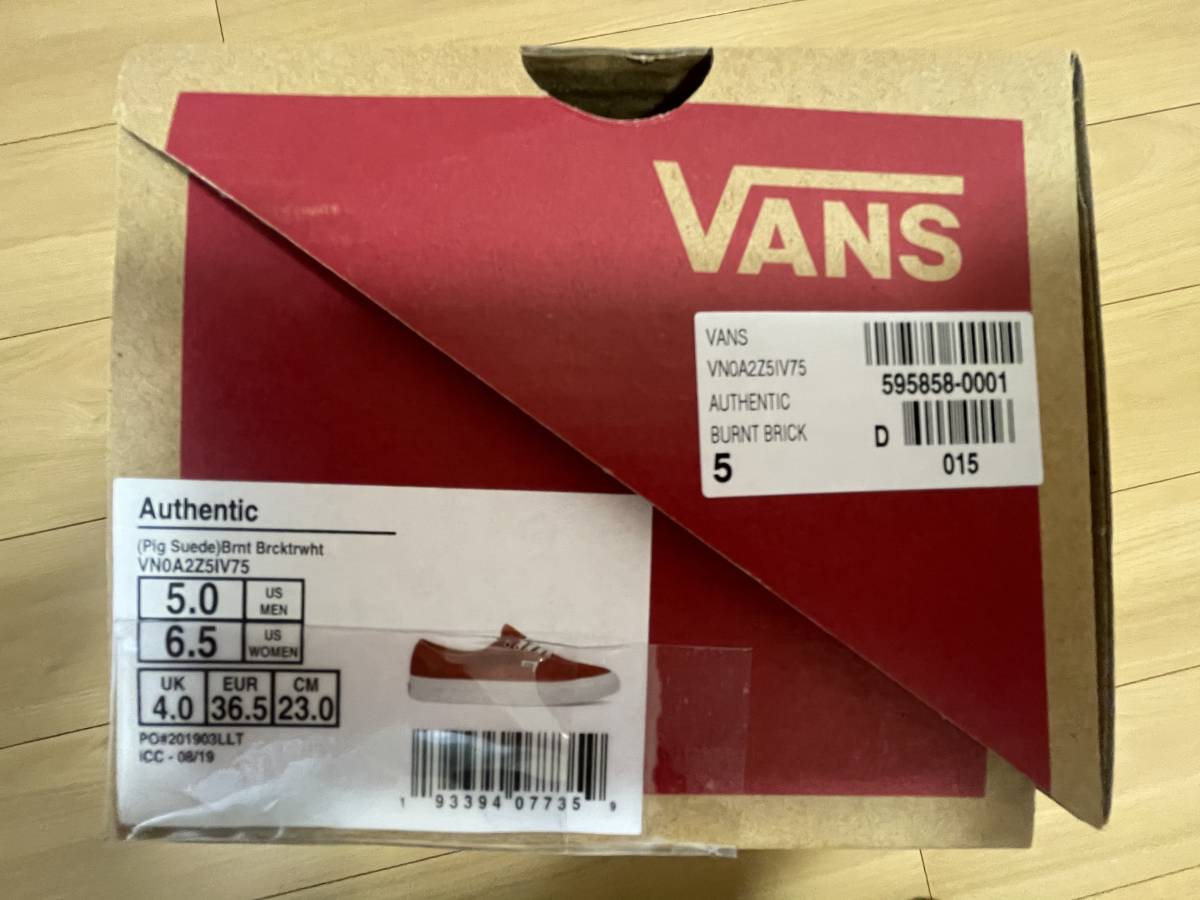 VANS AUTHENTIC BURNT BRICK バンズ　オーセンティク　オールスエード_画像4