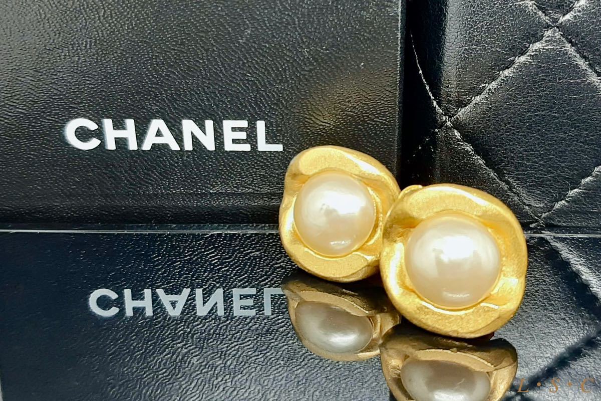 【PayPay専用】《レア 美品 CHANEL パール チェーン イヤリング 93A ヴィンテージ シャネル》