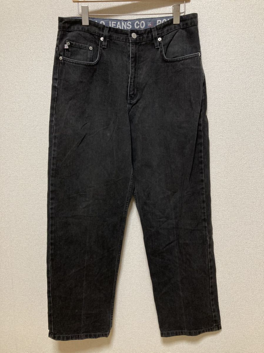 おまけ付】 JEANS POLO USA古着 COMPANY ブラックデニム 33×30 デニム