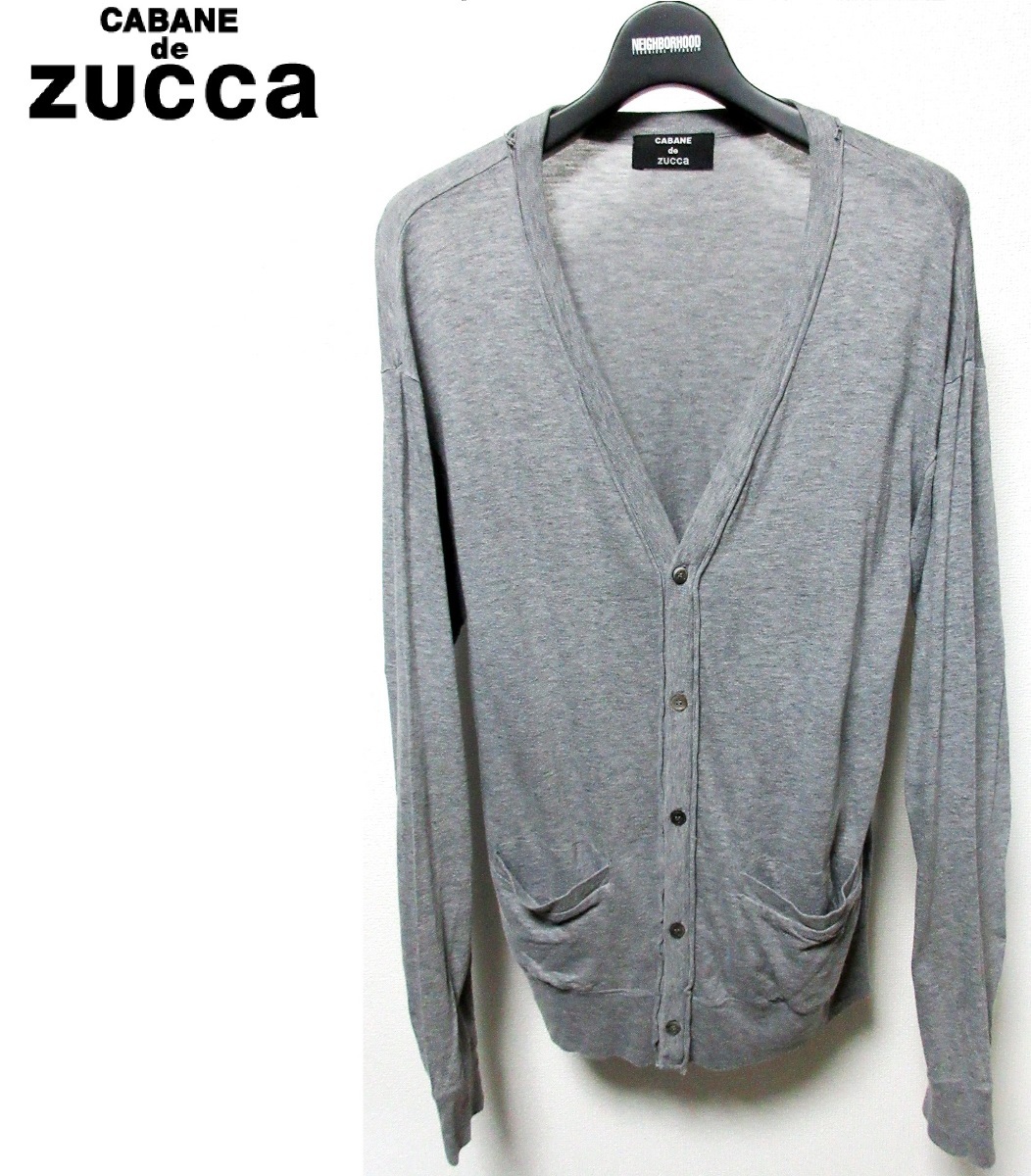 CABANE de ZUCCAka band Zucca . cut .... design wool . cotton cardigan 