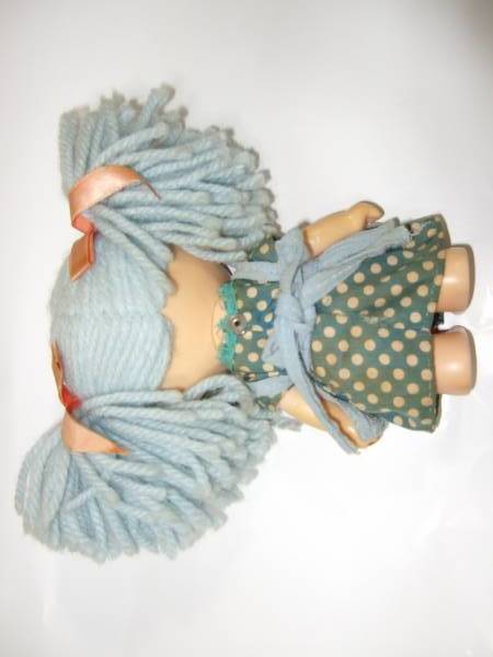  that time thing Showa Retro seat gchi sofvi doll JAPAN girl light blue polka dot 