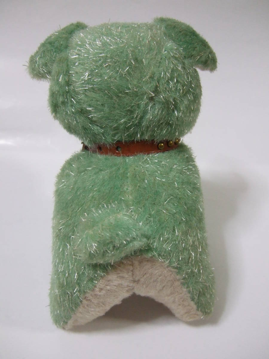 pretty animal m.n.co dog soft toy retro dog ..M.N. CO. TRADE MARK M Mark green green 