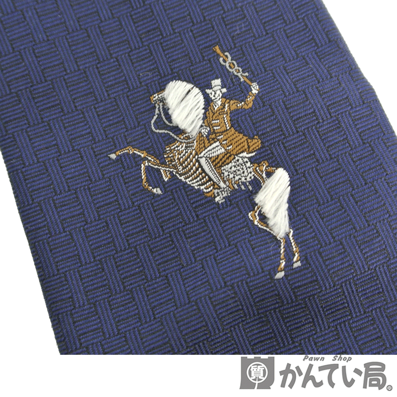 HERMES【エルメス】未使用 ネクタイ ネイビー Cest La Fete