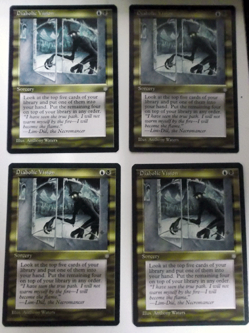 MTG/ английский язык /4 шт. комплект /Diabolic Vision/ лёд eiji/ Anne common 