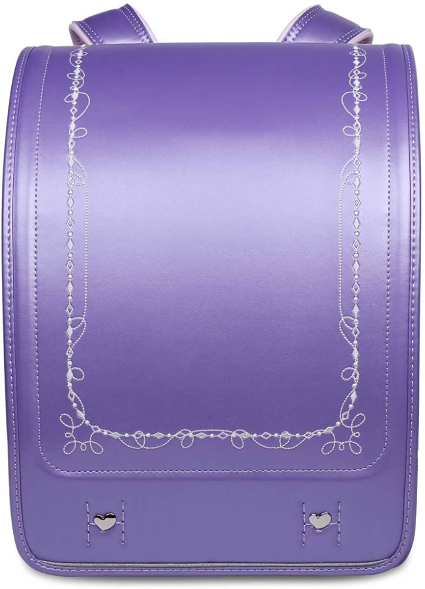 大放出セール】 新品 ランドセル 紫 紫色 パープル 可愛い刺繍