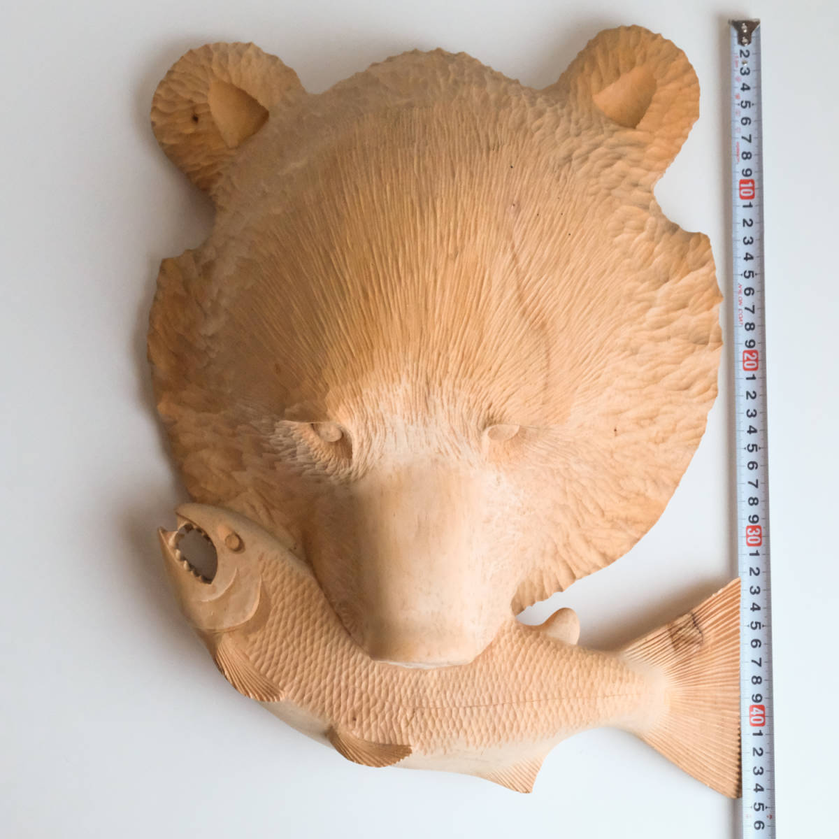 木彫熊のマスク 木彫りの熊 北海道民芸品 置物 彫刻_画像2