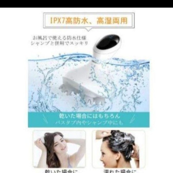 電動頭皮ブラシ 最新版 正規品・IPX7防水 日本3D技術 サロン級  220