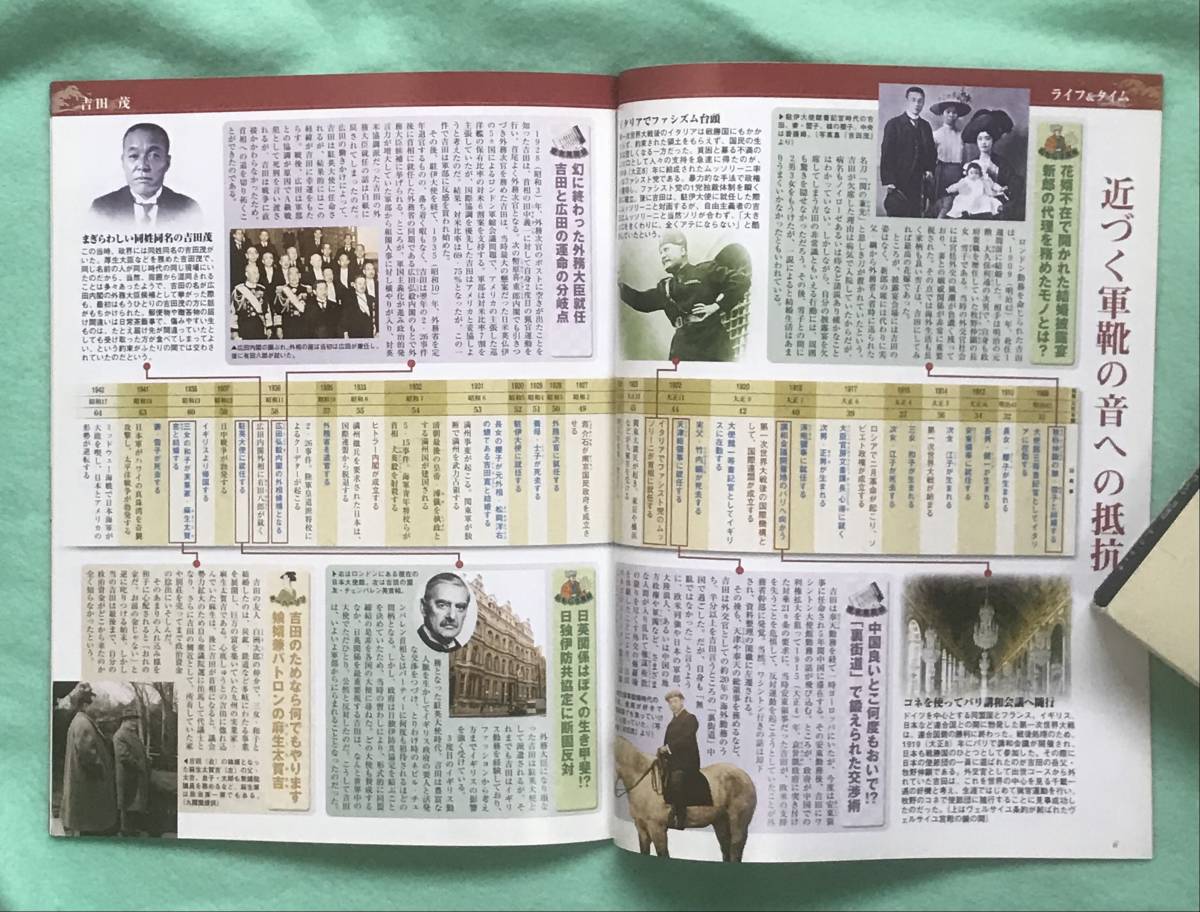 デアゴスティーニ・ジャパン刊「週刊日本の100人　22　吉田茂 歴史をつくった先人たち」昭和天皇・近衛文麿・東條英機・広田弘毅・芦田均_画像2