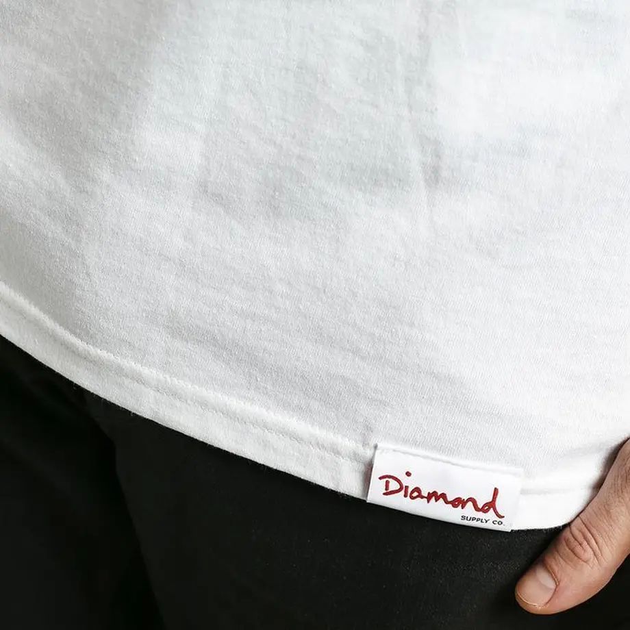  米国製 【XL】 ダイヤモンドサプライ Diamond Supply Co. 半袖 Tシャツ 白 HIGH CLARITY 葉 スケーター USA正規品 LA ストリート (T5)_画像3