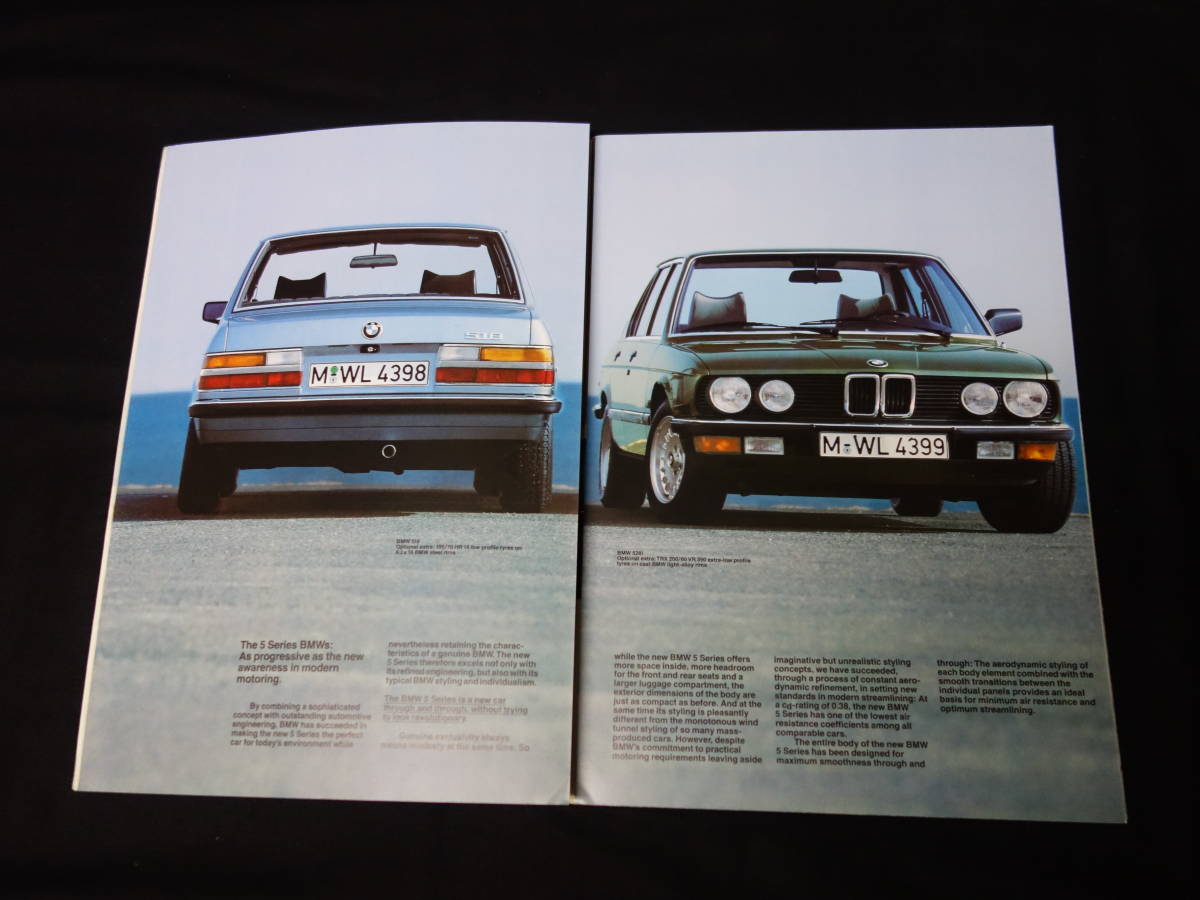 【￥2000 即決】BMW E28型 5シリーズ 518 / 520i / 525i / 528i 英語版 専用 カタログ 1982年 【当時もの】_画像1