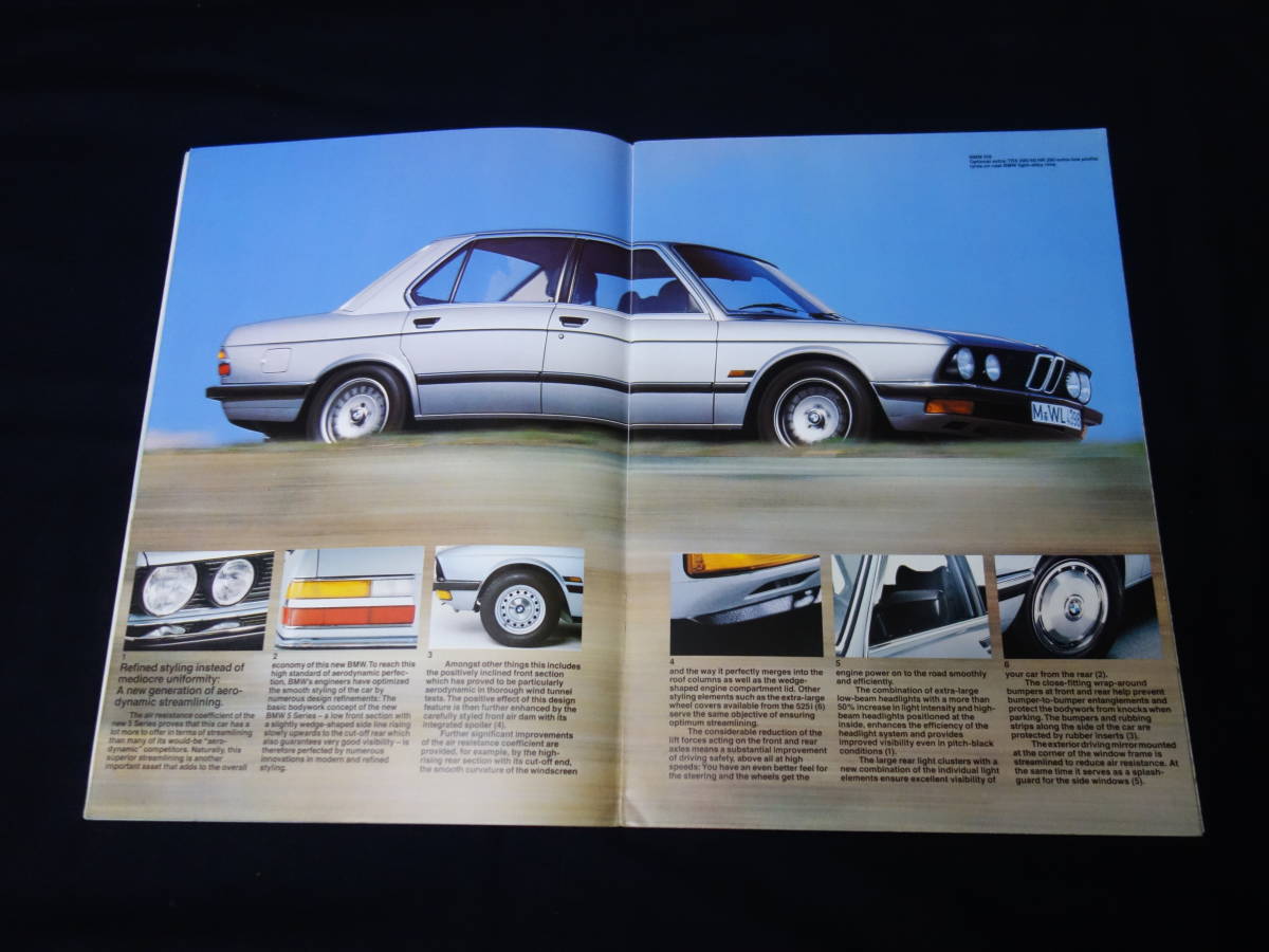 【￥2000 即決】BMW E28型 5シリーズ 518 / 520i / 525i / 528i 英語版 専用 カタログ 1982年 【当時もの】の画像4