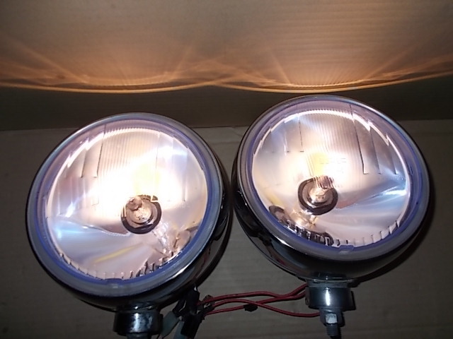  foglamp after market round IPF H4 900ADS blue lens 12V 2 piece 