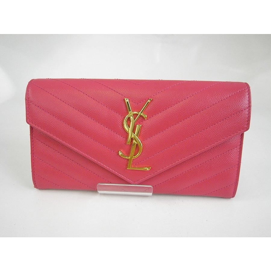 中古 サンローラン 財布 SAINTLAURENT YSL 372264 モノグラム フラップ