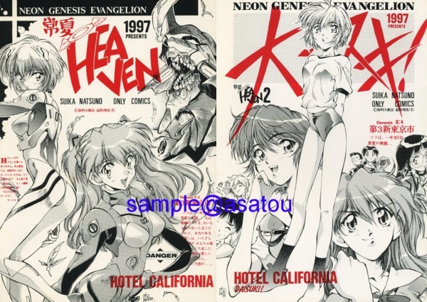 2 pcs. set * Neon Genesis Evangelion literary coterie magazine * Ayanami Rei,.sinji, Aska other 