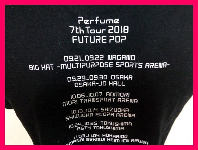 送料無料★Perfume・TシャツSS/S　黒　Perfume 7th Tour 2018 『FUTURE POP』」パフューム　_画像5