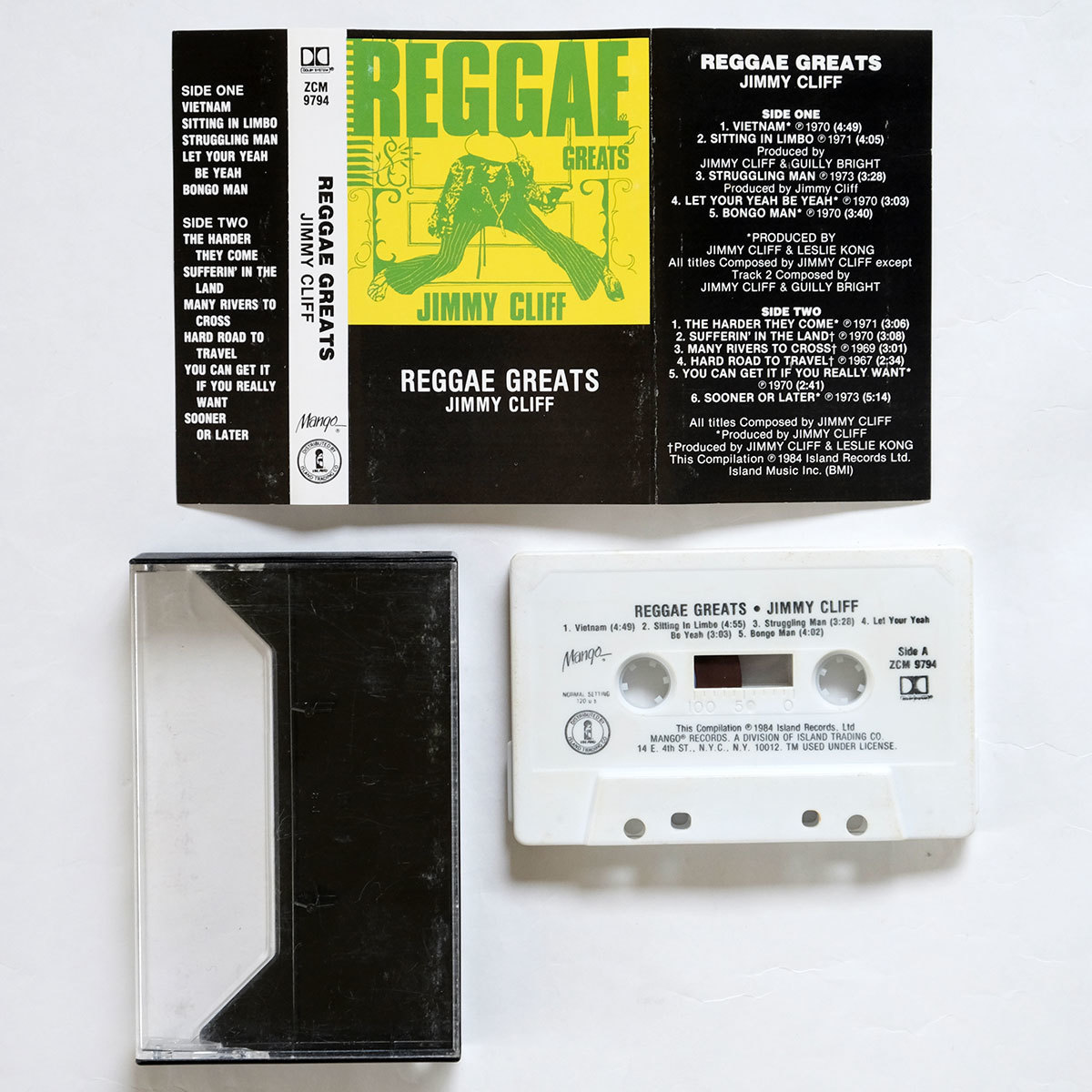 {US version cassette tape }Jimmy Cliff*Reggae Greats*jimi- Cliff / is -da-ze squid m/.. become river / Reggae 