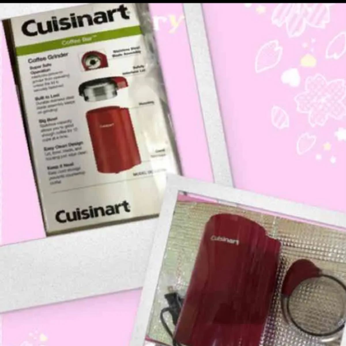 クイジナートcuisinart grinder電動コーヒーミル電動グラインダー日本未発売カラーレッドUSA