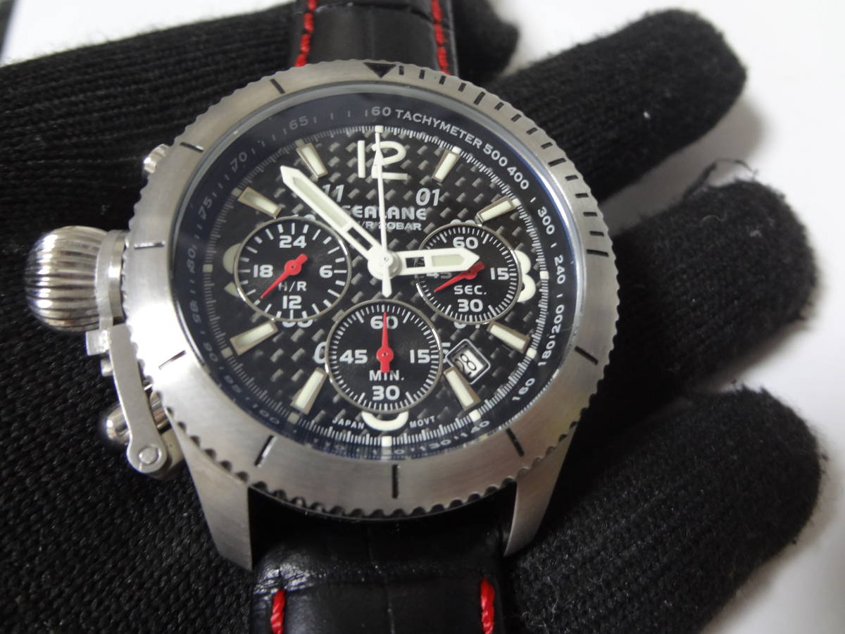 シーレーン SEALANE 腕時計 クロノグラフ SE47-LBK 展示未使用品