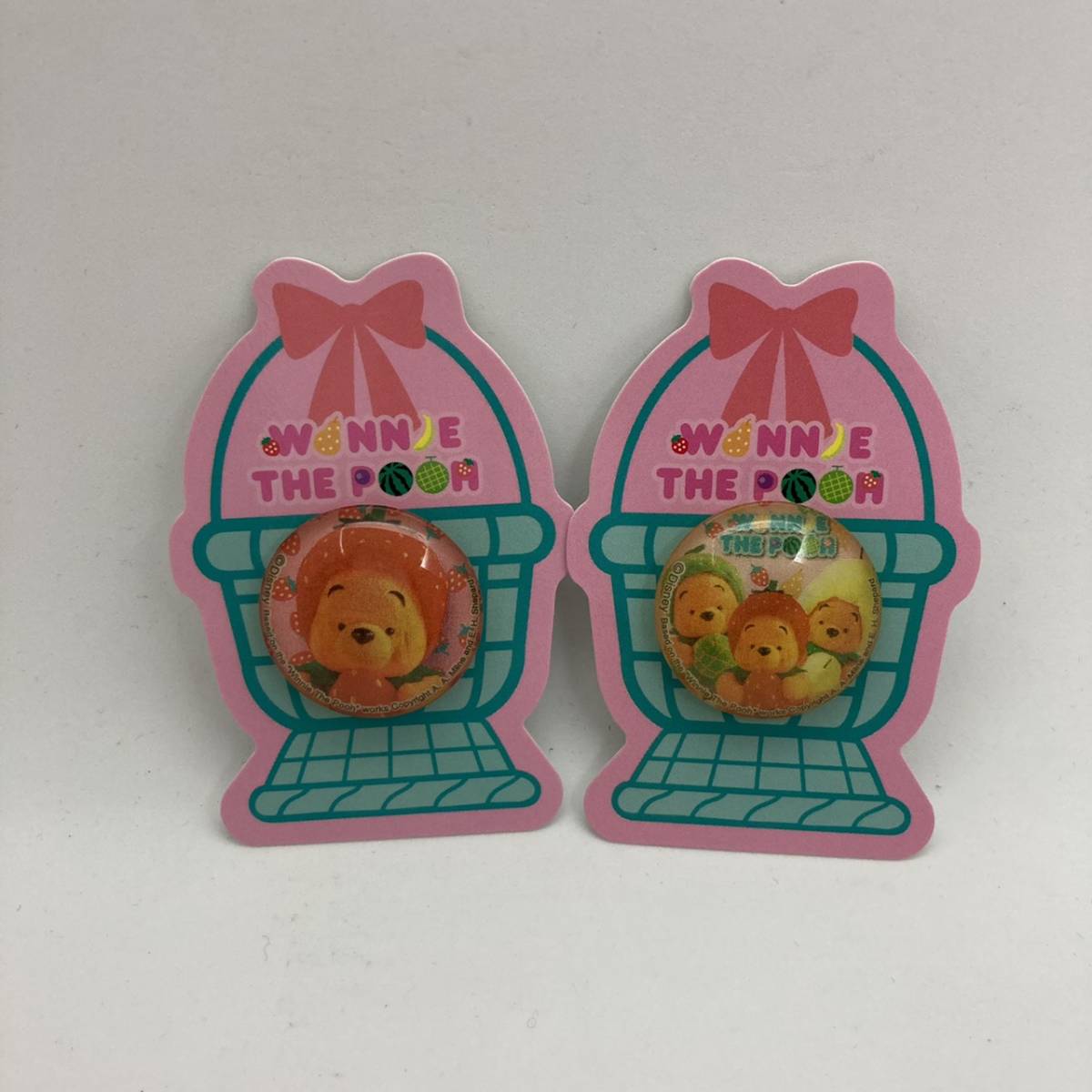 ♪ Disney Store Bubble Pin Fruit 1 -Pooh 2 кусочки установите Winnie The Pooh Fruit Vol.1 Пластиковой штифт в 2001 году.
