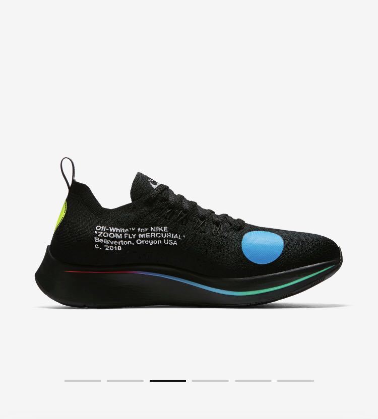 OFF-WHITE / NIKE ZOOM FLY MERCURIAL BLACK_画像4