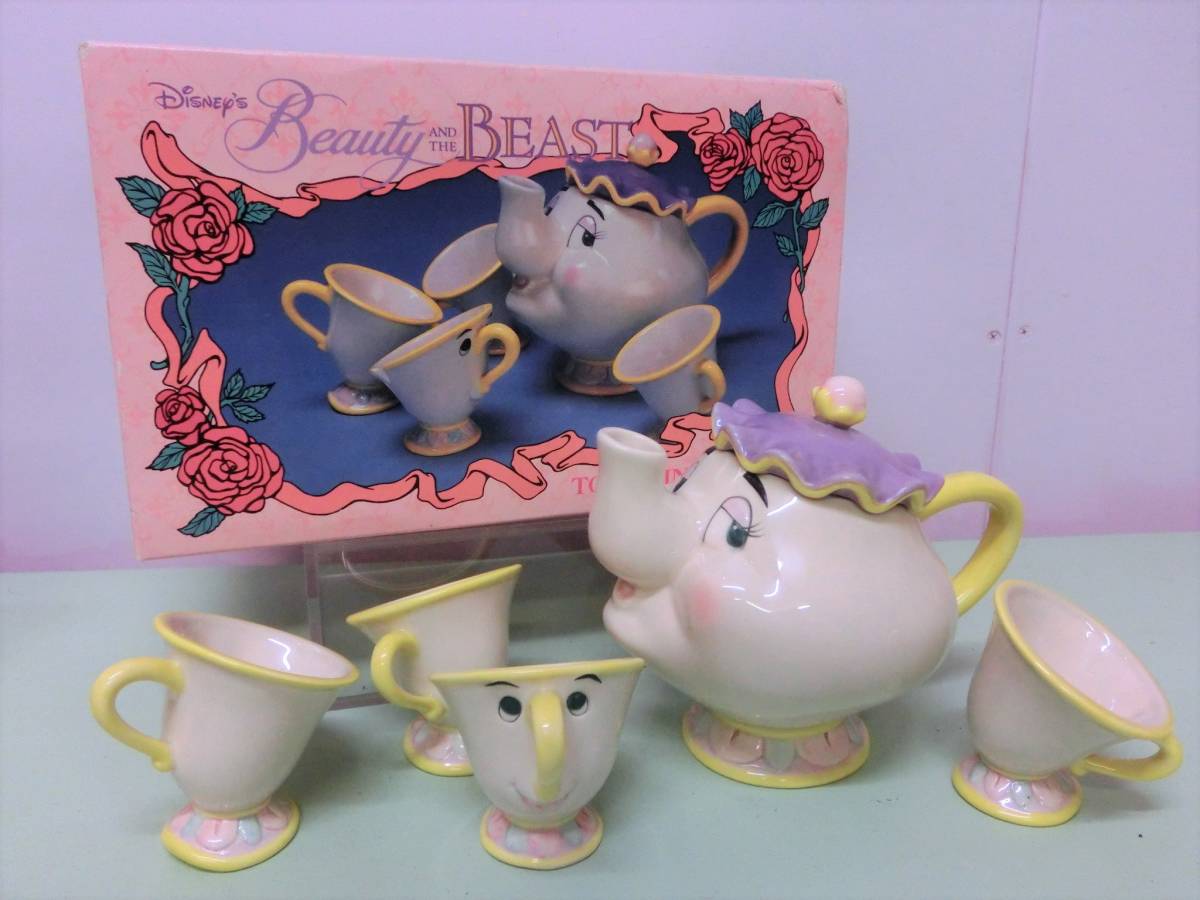  Disney * Beauty and the Beast pot Hara person chip . tea set teapot mug ceramics made figure glass * movie pot woman chip 