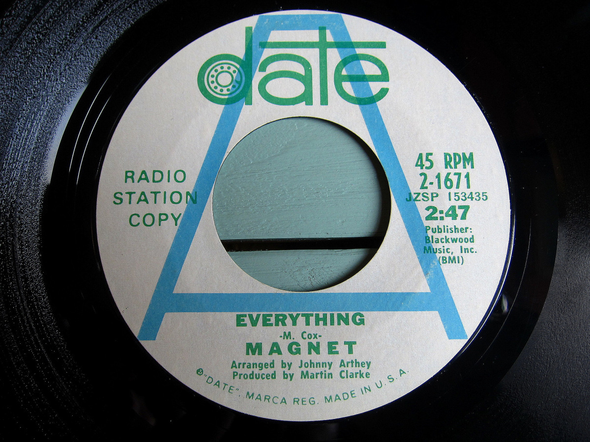 MAGNET●EVERYTHING/SOMETHING TO REMEMBER ME BY date 2-1671●210318t2-rcd-7-rkレコード米盤45ロック60's 69年UK7インチ_画像1