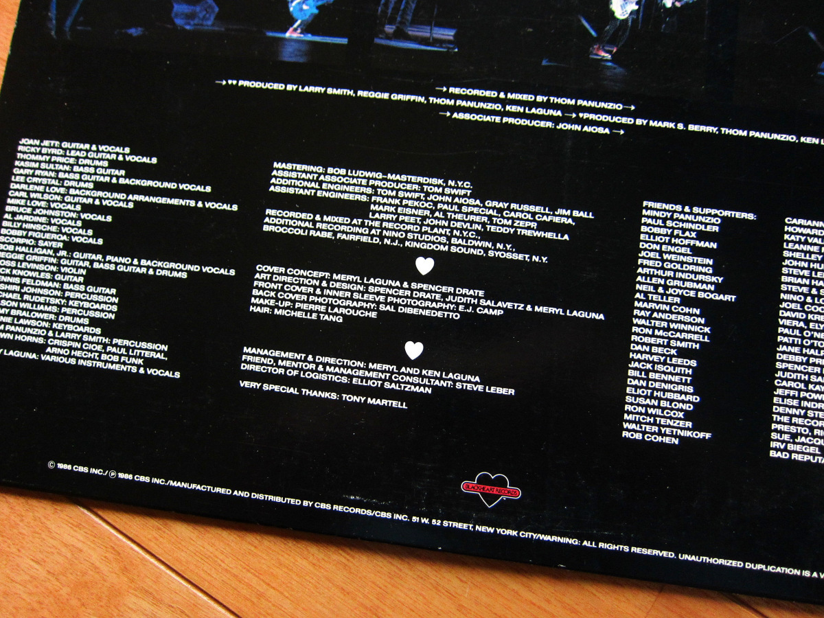 Joan Jett and the Blackhearts●Good Music Blackheart BFZ 40544●210330t2-rcd-12-rkレコード米盤US盤オリジナル86年ジョーンジェット_画像9