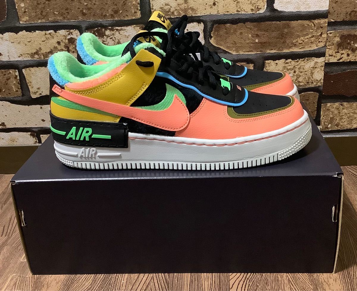 エアフォース1 シャドウ エスイー 27cm 黒タグ付き NIKE W AF1 SHADOW SE 筆記体 タテ ナイキ 厚底