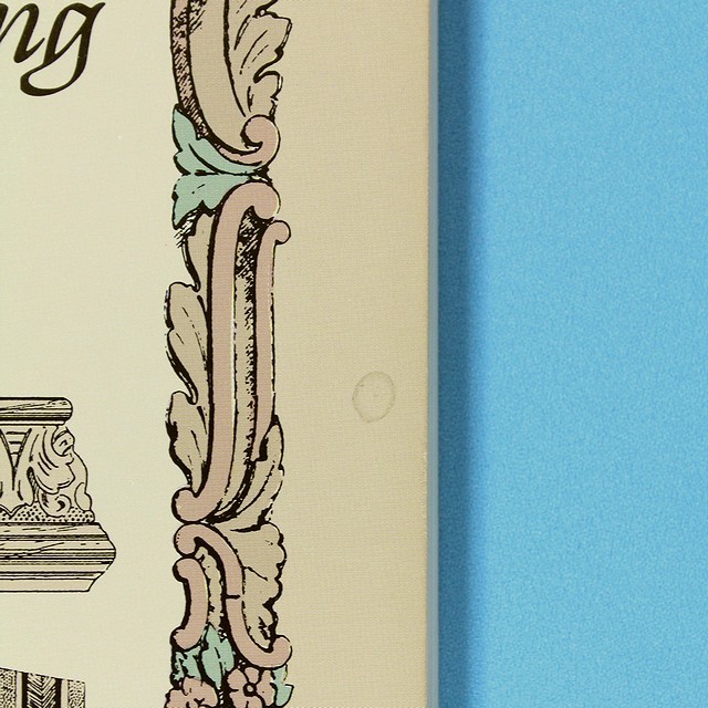 洋書 Victorian Wooden Molding and Frame Designs/Dover Publications/ペーパーバック/フレーム/ボダー/装飾素材デザイン集/カタログ/資料_5mm程の液体が垂れたような跡の目立つ汚れ